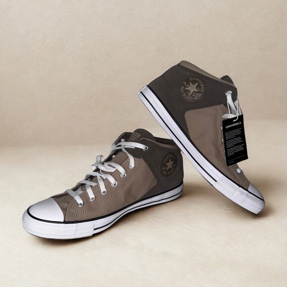 Converse Chuck Taylor All Star Mid Top Brown Canvas Sneakers Men’s 12 / W14 - Picture 3 of 4